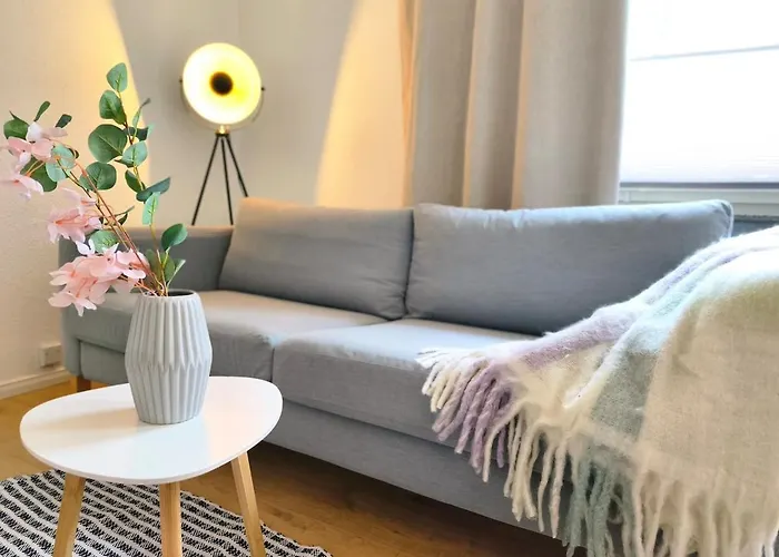 Am Stiftsbergpark, 3 Schlafzimmer, 6 Personen, Wlan, 55 Zoll Fernseher 허포드